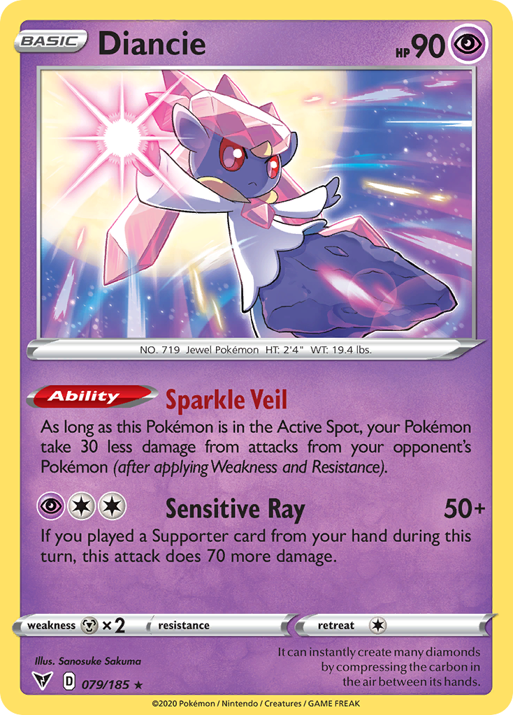 Vivid Voltage Holo Diancie #79/185